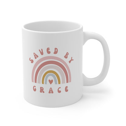 Saved By Grace Mug - Feminine Christian Mug