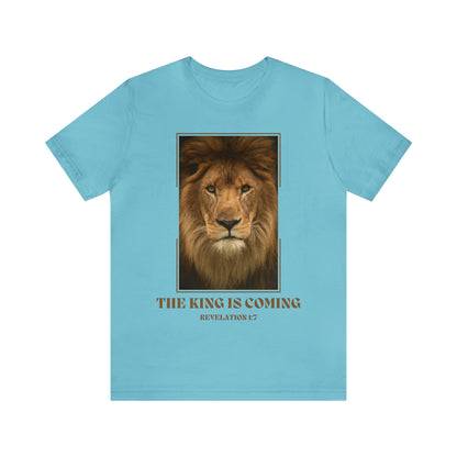 turqouise jesus shirt with a lion