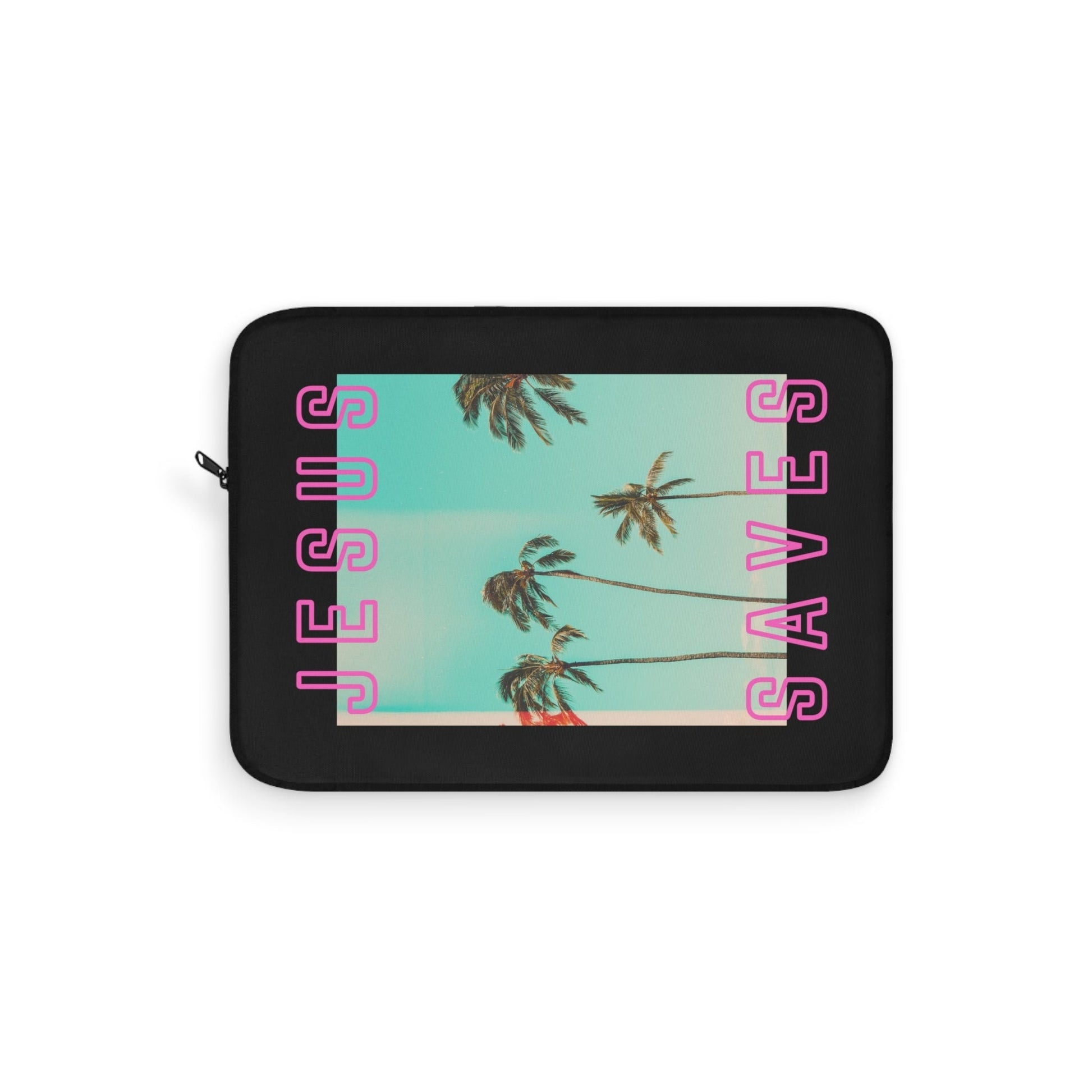 Cali Jesus Saves Laptop Sleeve - LA Palm Tree Beach SoCal Christian Laptop Case 12 inch