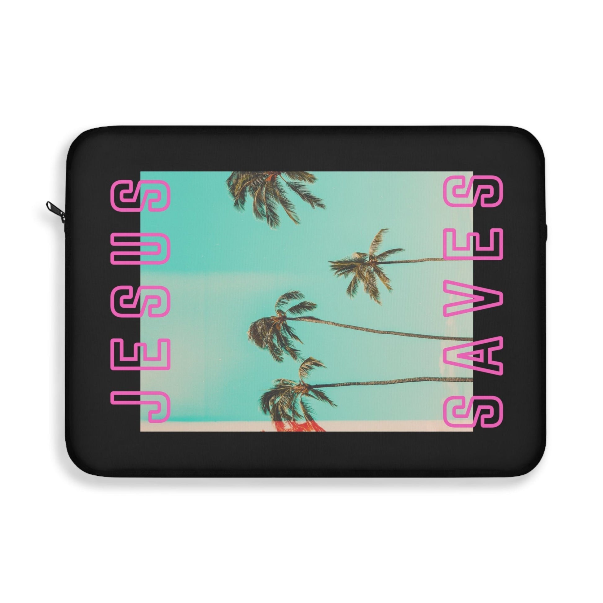 Cali Jesus Saves Laptop Sleeve - LA Palm Tree Beach SoCal Christian Laptop Case 15 inch