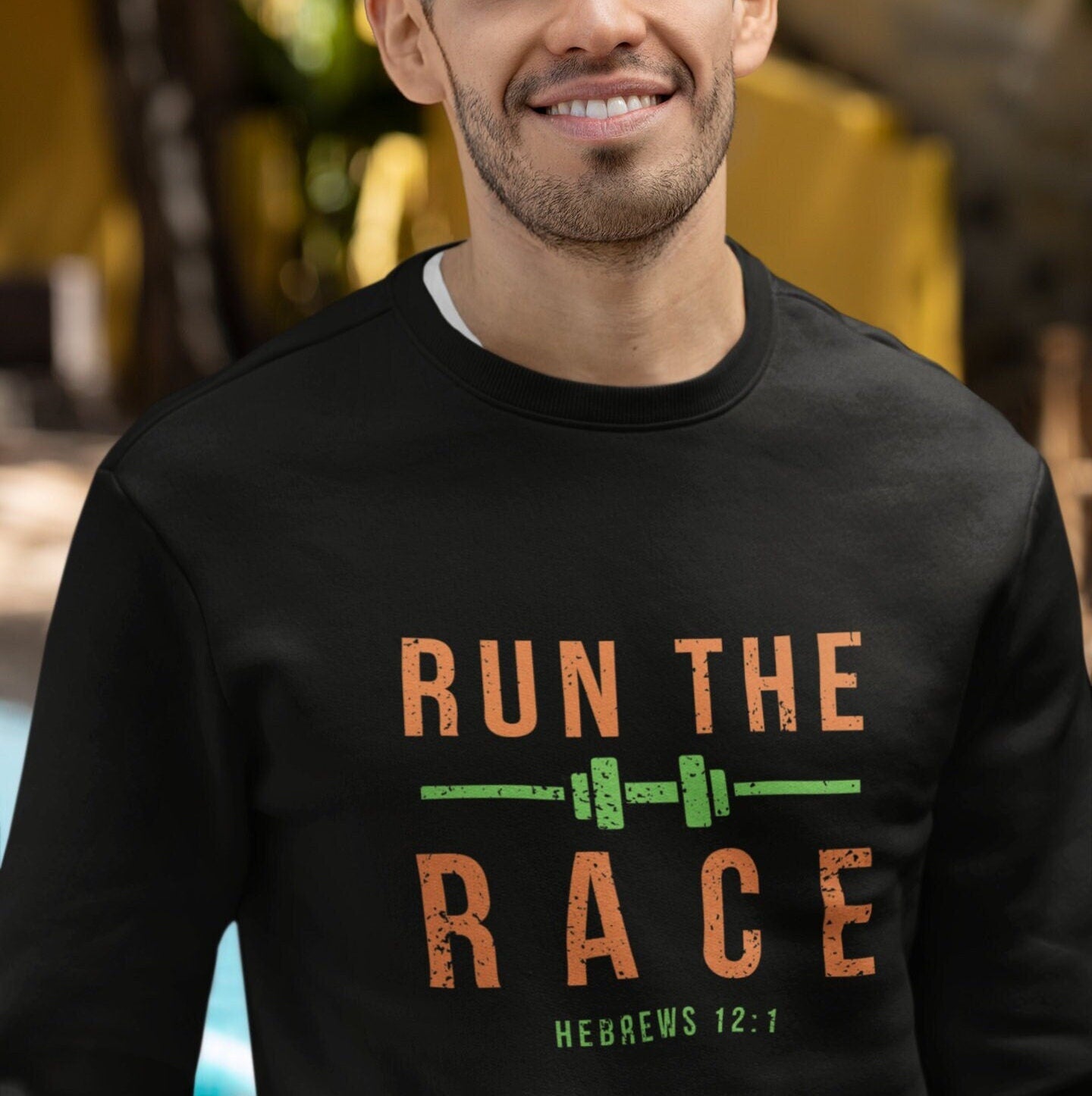 Run The Race Gym Crewneck