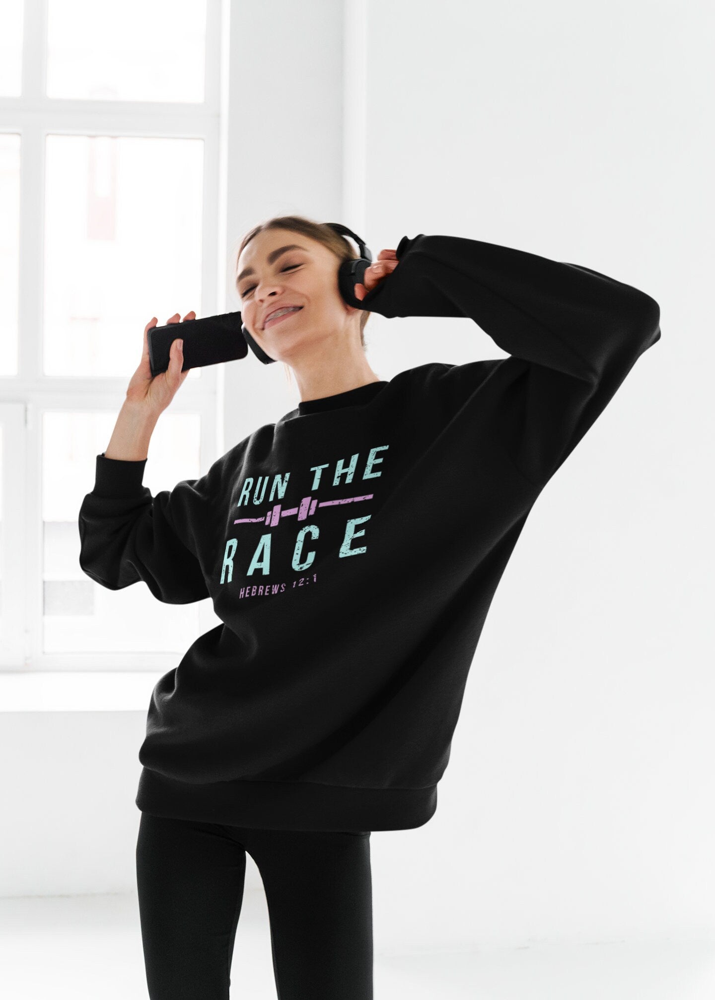 Run The Race Gym Crewneck