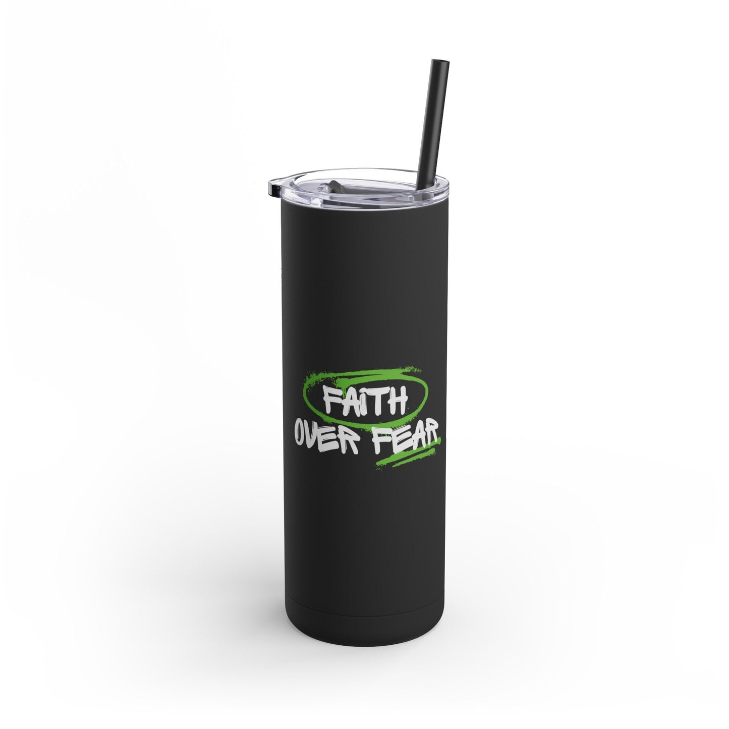 Faith Over Fear Grunge Tumbler Mug