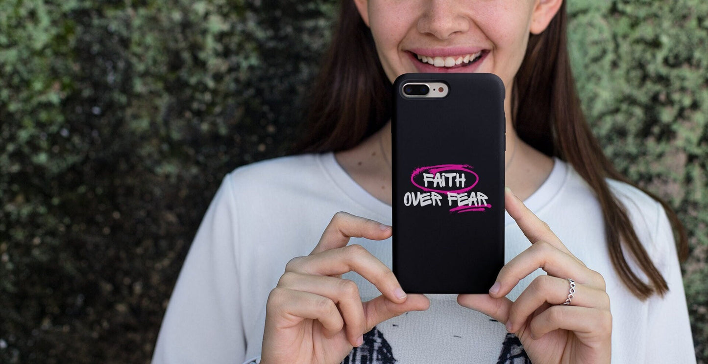 Faith Over Fear Grunge Phone Case