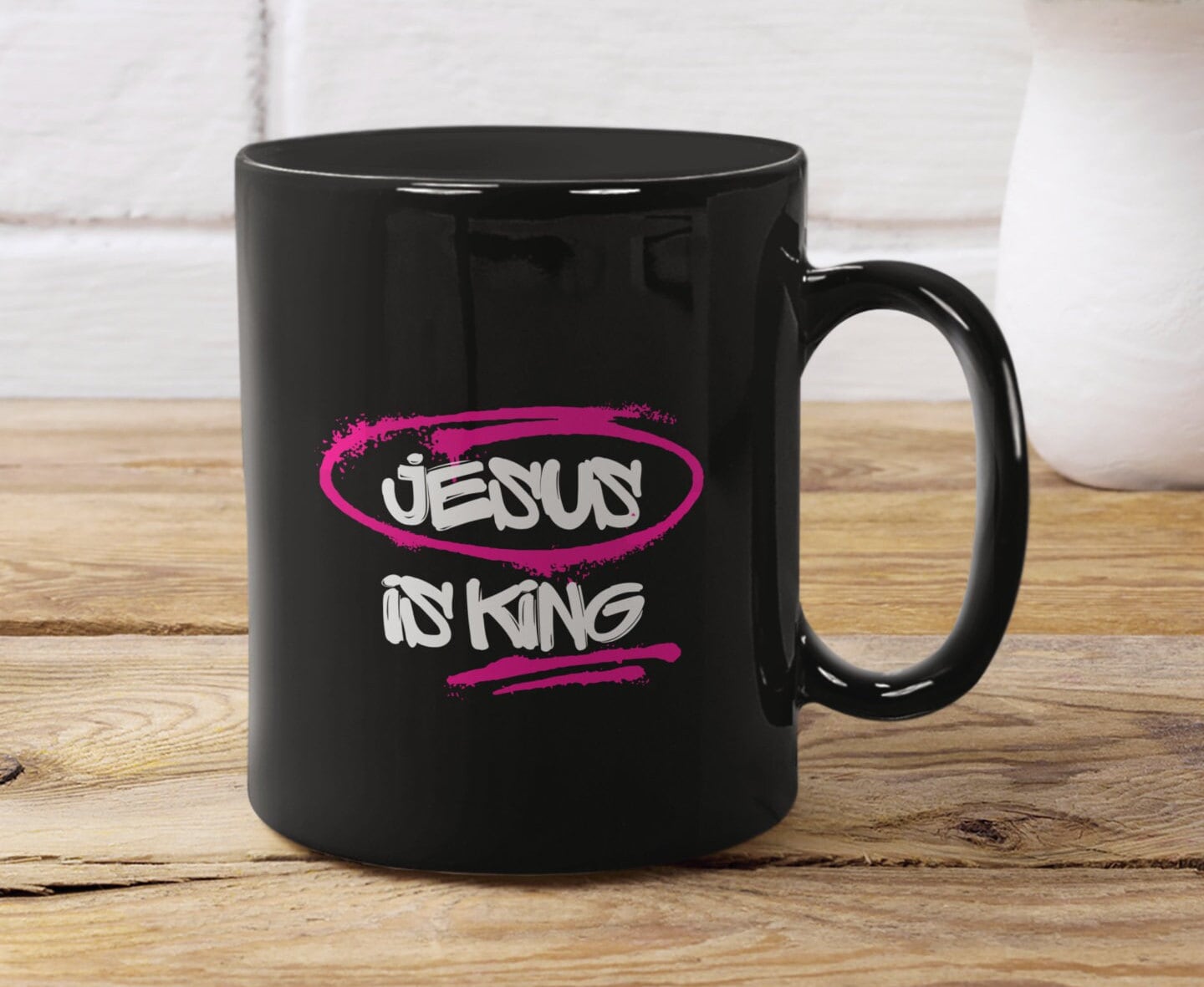 Jesus Is King Grunge Mug