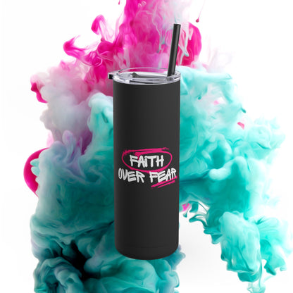 Faith Over Fear Grunge Tumbler Mug