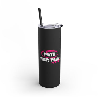 Faith Over Fear Grunge Tumbler Mug