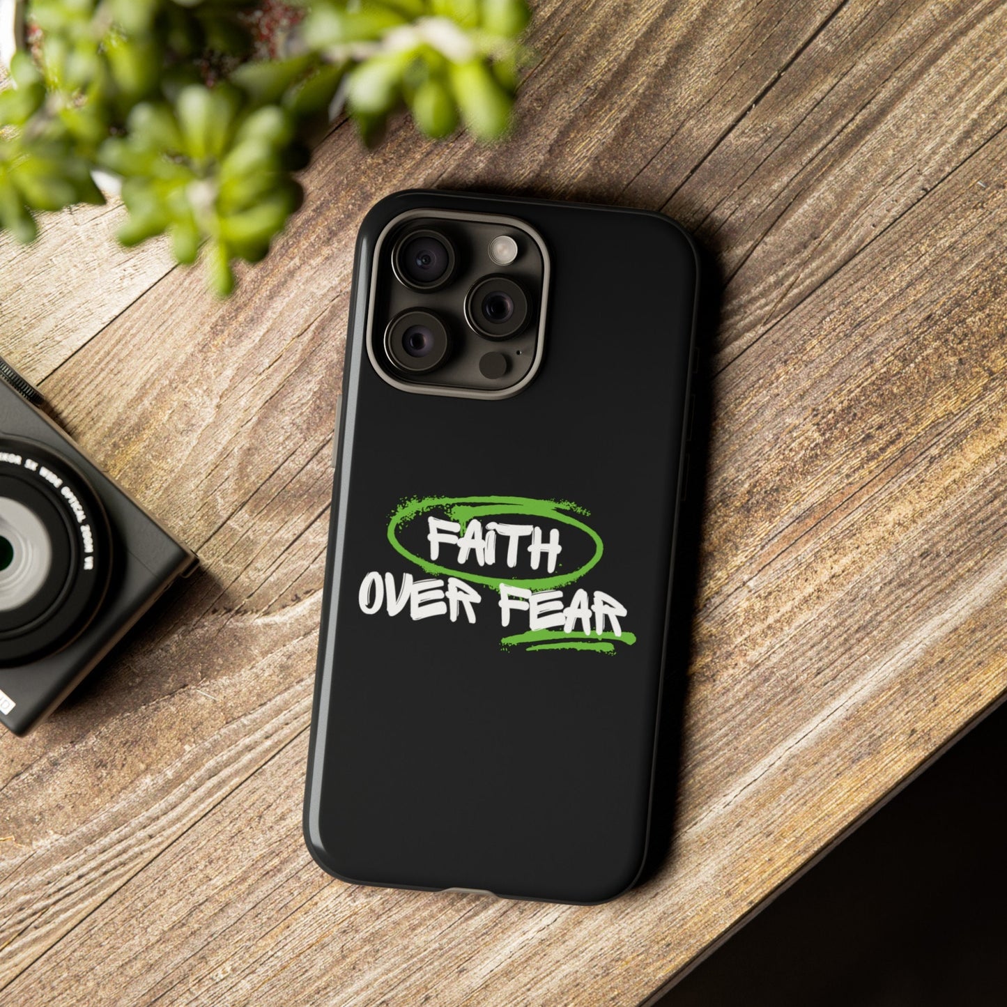 Faith Over Fear Grunge Phone Case