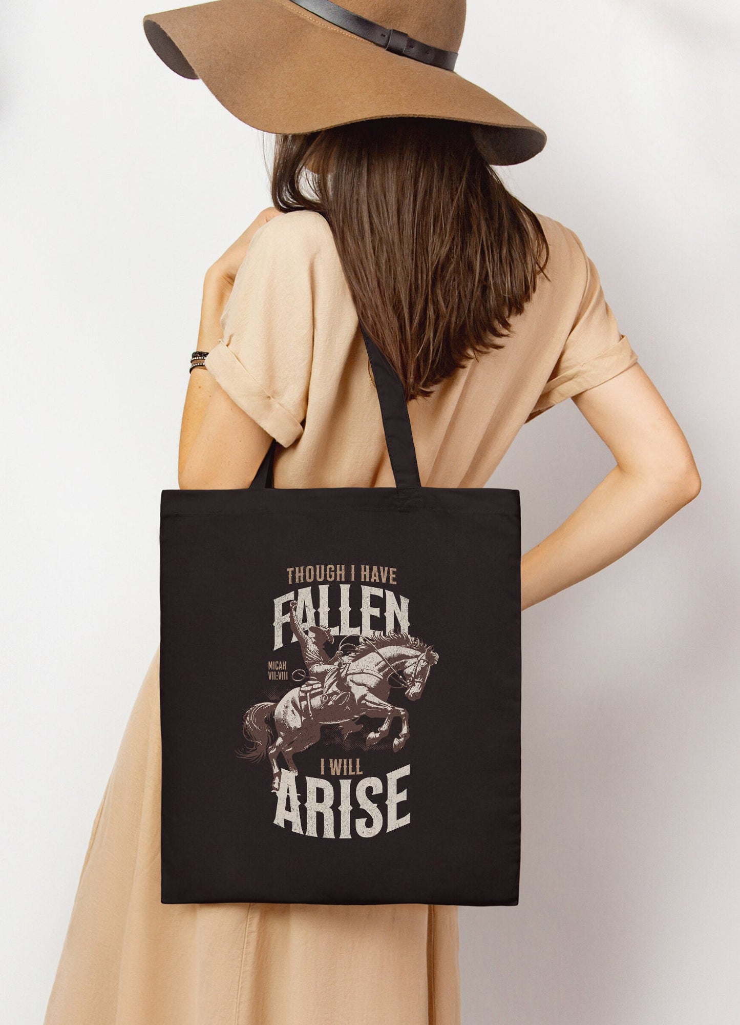 I Will Arise Western Tote Bag