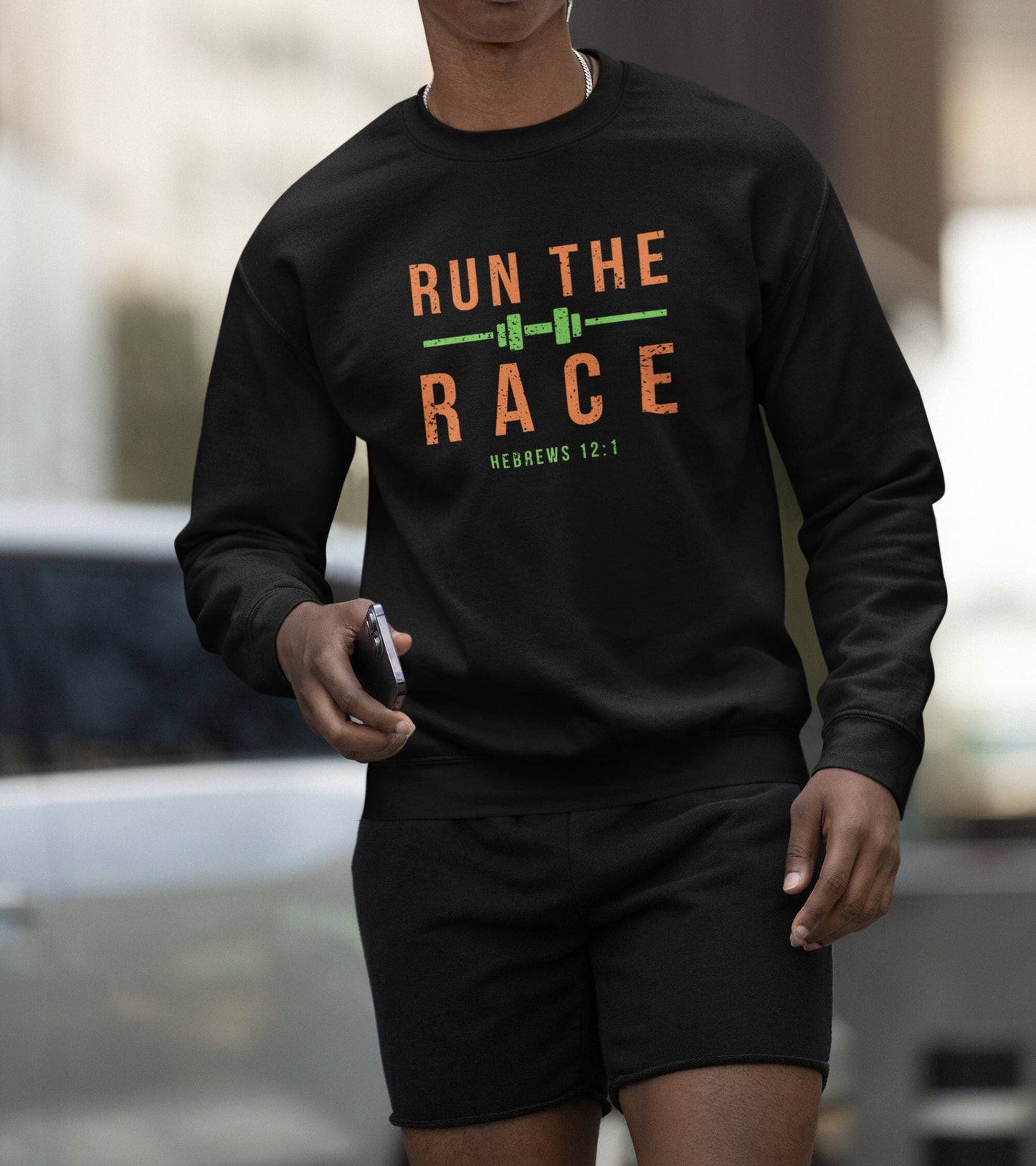 Run The Race Gym Crewneck