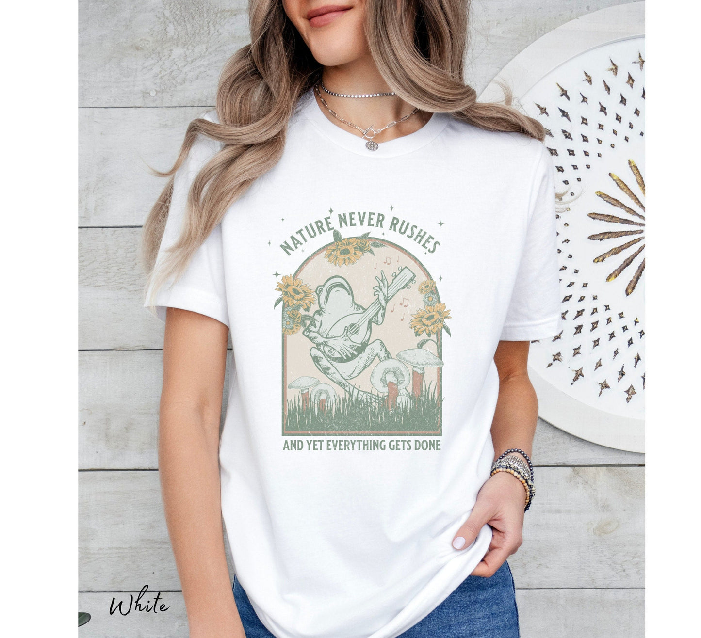 Boho Frog Nature Never Rushes Shirt