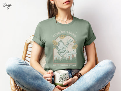 Boho Frog Nature Never Rushes Shirt