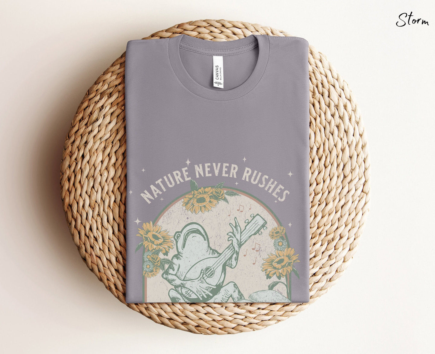 Boho Frog Nature Never Rushes Shirt