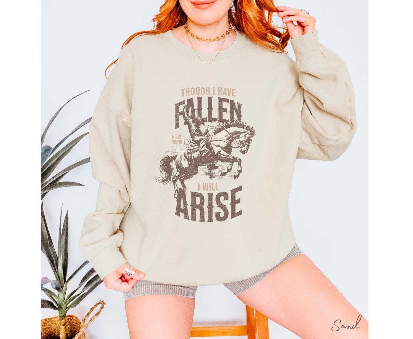 I Will Arise Western Crewneck