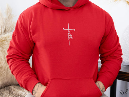 Faith Cross Embroidered Hoodie