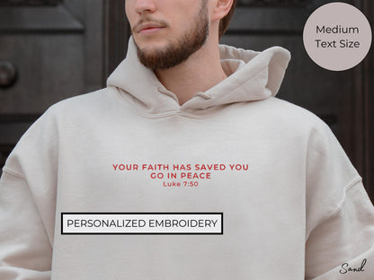 Custom Embroidered Sweatshirt - Personalized Bible Verse Hoodie Or Crewneck