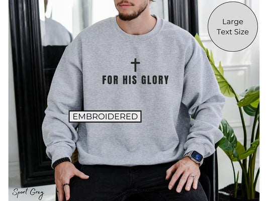 Custom Embroidered Sweatshirt - Personalized Bible Verse Crewneck or Hoodie