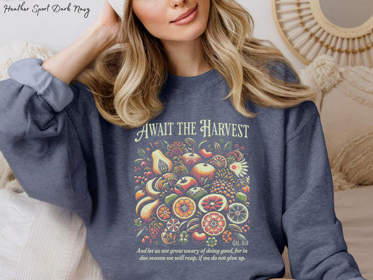 Christian Sweaters Fall Harvest Fruit Sweater Homesteading Sweatshirts Spring Summer Winter Seasons Sweatshirt Plant Farm Bible Verse Hoodie