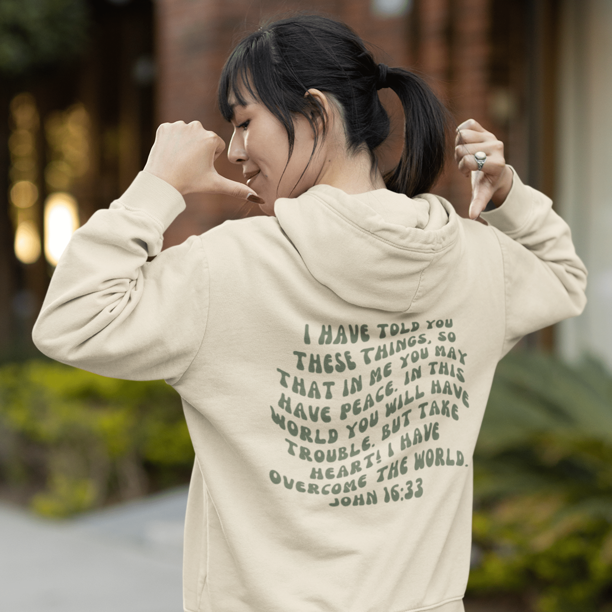 Take Heart Hoodie - I Have Overcome The World John 16:33 Sweatshirt –  Kingdom Lights Co